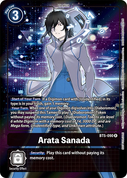 Digimon Kartenspiel Sammelkarte BT5-090 Arata Sanada alternatives Artwork 1