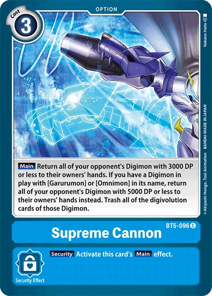 Digimon Kartenspiel Sammelkarte BT5-096 Supreme Cannon