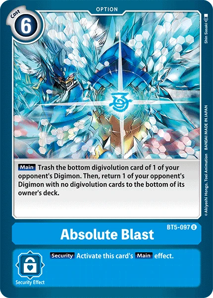 Digimon Kartenspiel Sammelkarte BT5-097 Absolute Blast