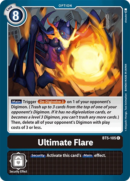 Digimon Kartenspiel Sammelkarte BT5-105 Ultimate Flare