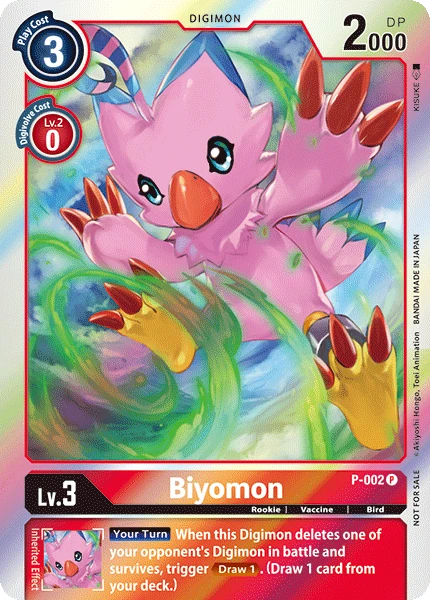 Digimon Kartenspiel Sammelkarte P-002 Biyomon