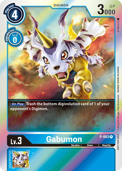 Digimon Kartenspiel Sammelkarte P-003 Gabumon