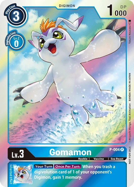 Digimon Kartenspiel Sammelkarte P-004 Gomamon