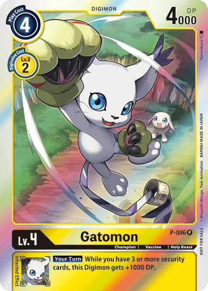 Digimon Kartenspiel Sammelkarte P-006 Gatomon
