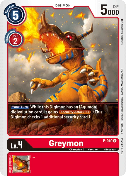 Digimon Kartenspiel Sammelkarte P-010 Greymon