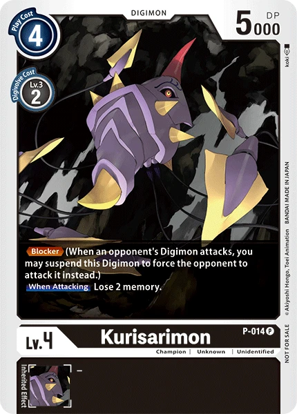 Digimon Kartenspiel Sammelkarte P-014 Kurisarimon
