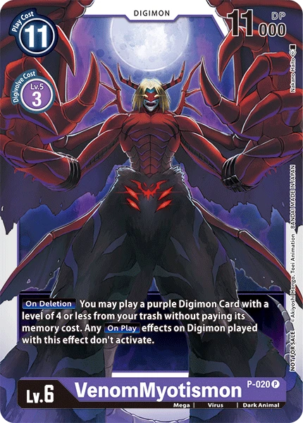 Digimon Kartenspiel Sammelkarte P-020 VenomMyotismon