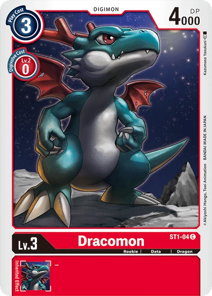 Digimon Kartenspiel Sammelkarte ST1-04 Dracomon