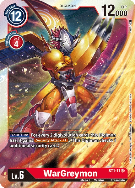Digimon Kartenspiel Sammelkarte ST1-11 WarGreymon