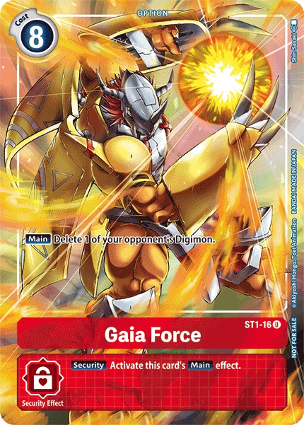 Digimon Kartenspiel Sammelkarte ST1-16 Gaia Force alternatives Artwork 1