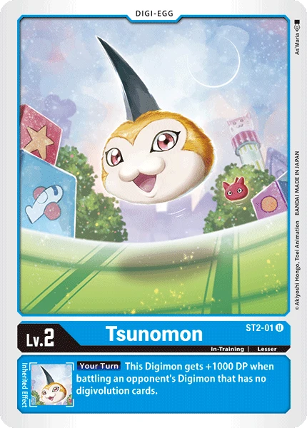 Digimon Kartenspiel Sammelkarte ST2-01 Tsunomon
