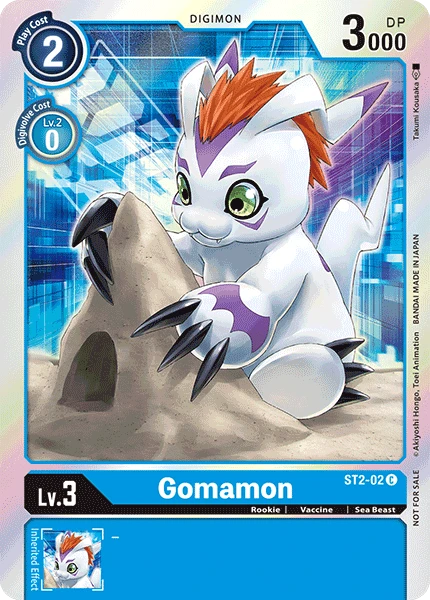 Digimon Kartenspiel Sammelkarte ST2-02 Gomamon alternatives Artwork 1