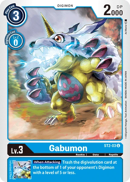 Digimon Kartenspiel Sammelkarte ST2-03 Gabumon