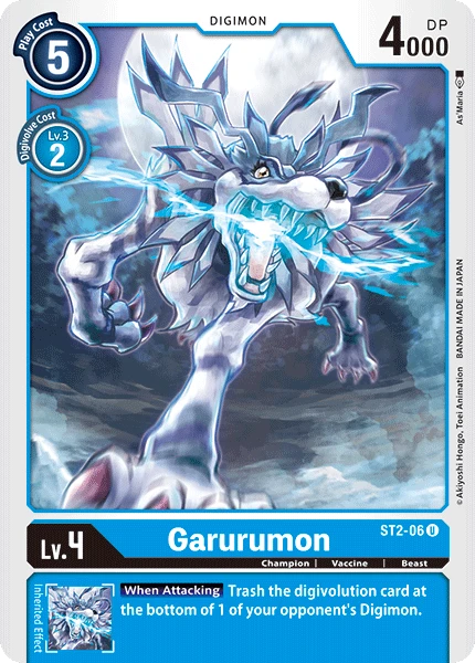 Digimon Kartenspiel Sammelkarte ST2-06 Garurumon