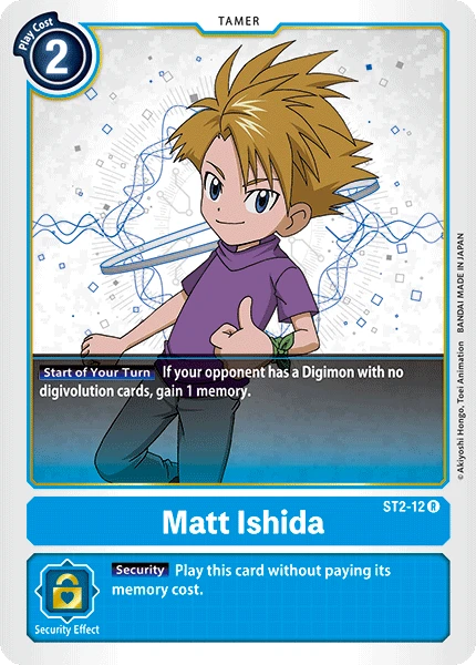 Digimon Kartenspiel Sammelkarte ST2-12 Matt Ishida