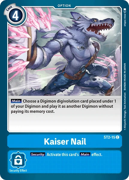 Digimon Kartenspiel Sammelkarte ST2-15 Kaiser Nail