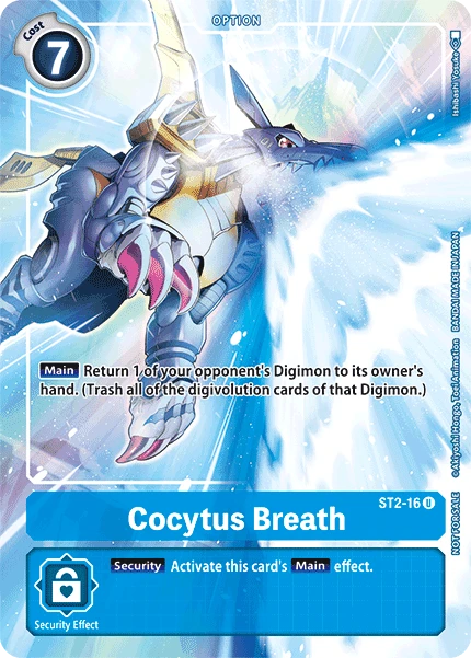 Digimon Kartenspiel Sammelkarte ST2-16 Cocytus Breath alternatives Artwork 1
