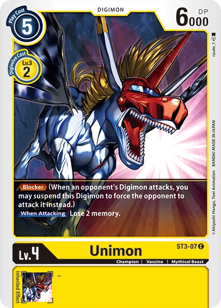 Digimon Kartenspiel Sammelkarte ST3-07 Unimon