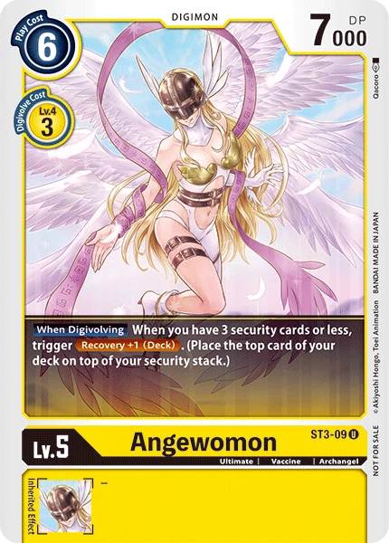 Digimon Kartenspiel Sammelkarte ST3-09 Angewomon alternatives Artwork 1