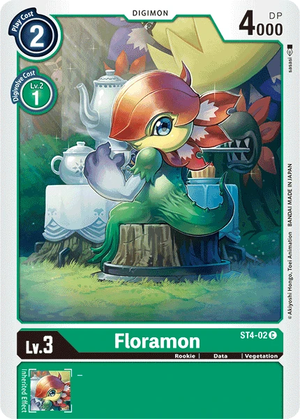 Digimon Kartenspiel Sammelkarte ST4-02 Floramon