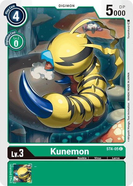Digimon Kartenspiel Sammelkarte ST4-05 Kunemon