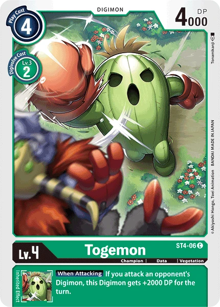 Digimon Kartenspiel Sammelkarte ST4-06 Togemon