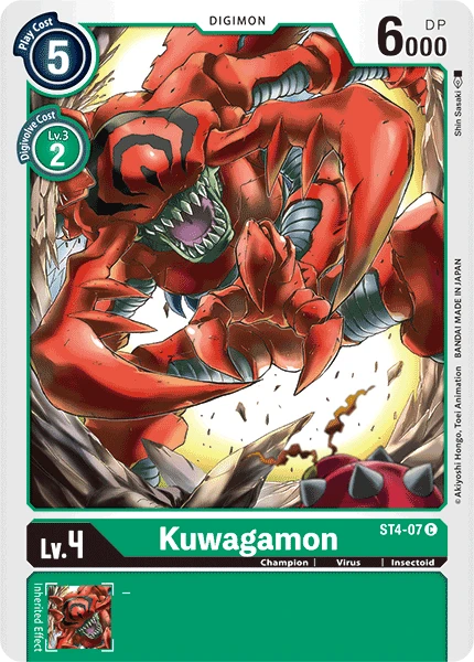 Digimon Kartenspiel Sammelkarte ST4-07 Kuwagamon