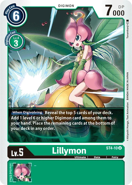 Digimon Kartenspiel Sammelkarte ST4-10 Lillymon