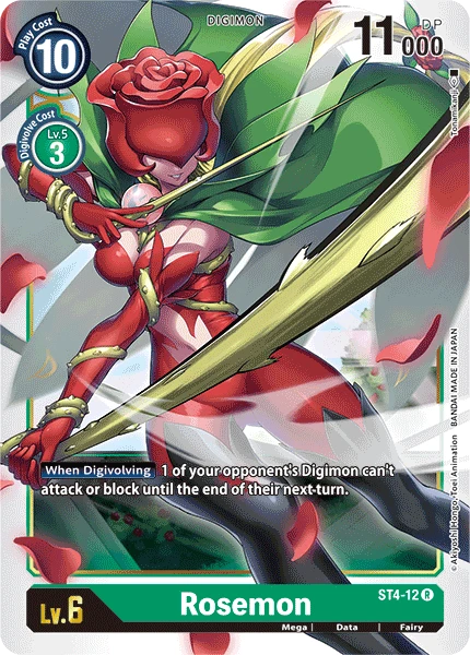 Digimon Kartenspiel Sammelkarte ST4-12 Rosemon