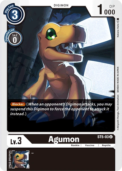 Digimon Kartenspiel Sammelkarte ST5-03 Agumon