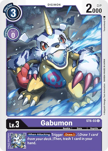 Digimon Kartenspiel Sammelkarte ST6-03 Gabumon