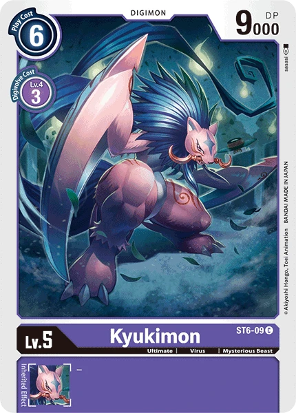 Digimon Kartenspiel Sammelkarte ST6-09 Kyukimon