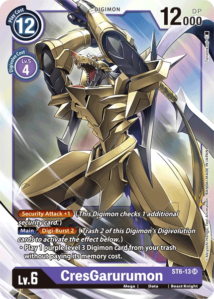 Digimon Kartenspiel Sammelkarte ST6-13 CresGarurumon