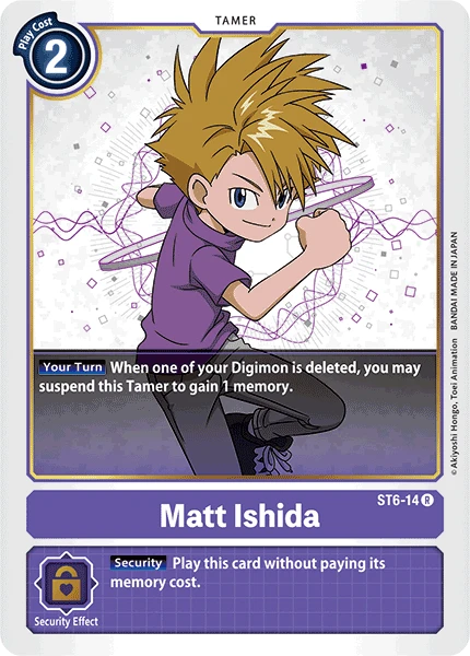 Digimon Kartenspiel Sammelkarte ST6-14 Matt Ishida