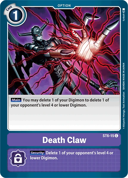 Digimon Kartenspiel Sammelkarte ST6-15 Death Claw