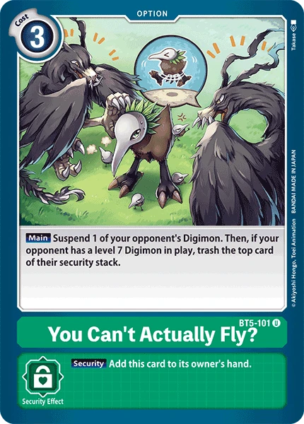 Digimon Kartenspiel Sammelkarte BT5-101 You Can't Actually Fly?