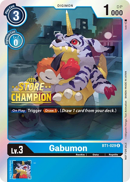Digimon Kartenspiel Sammelkarte BT1-029 Gabumon alternatives Artwork 3