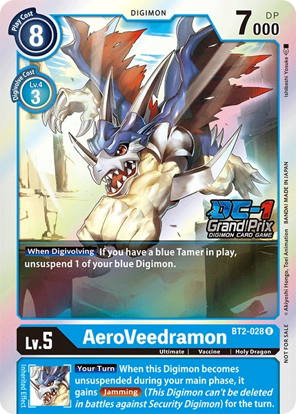 Digimon Kartenspiel Sammelkarte BT2-028 AeroVeedramon alternatives Artwork 2