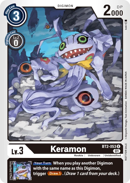 Digimon Kartenspiel Sammelkarte BT2-053 Keramon alternatives Artwork 1
