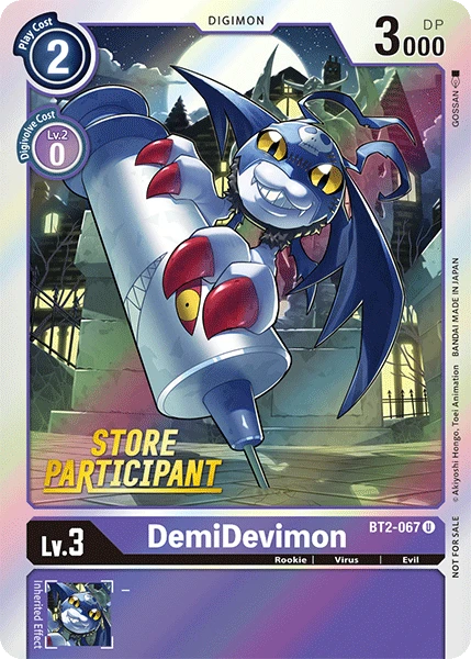 Digimon Kartenspiel Sammelkarte BT2-067 DemiDevimon alternatives Artwork 1