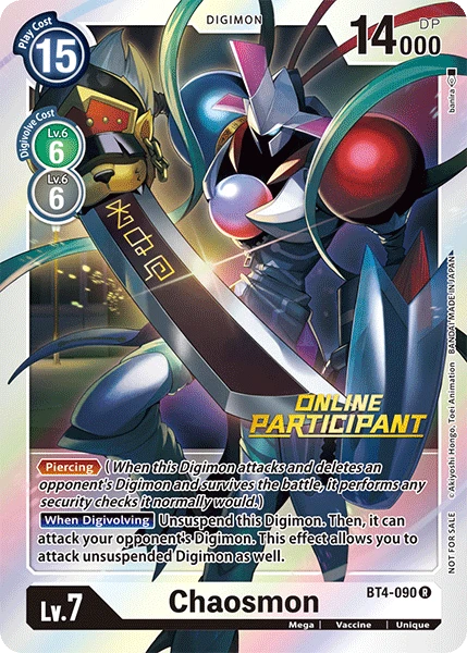 Digimon Kartenspiel Sammelkarte BT4-090 Chaosmon alternatives Artwork 2