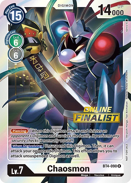 Digimon Kartenspiel Sammelkarte BT4-090 Chaosmon alternatives Artwork 3