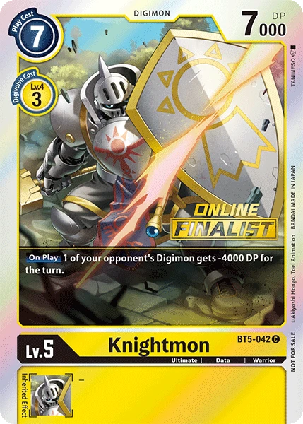 Digimon Kartenspiel Sammelkarte BT5-042 Knightmon alternatives Artwork 2