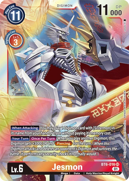 Digimon Kartenspiel Sammelkarte BT6-016 Jesmon
