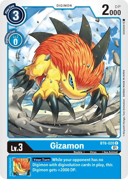 Digimon Kartenspiel Sammelkarte BT6-020 Gizamon