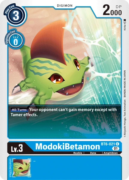 Digimon Kartenspiel Sammelkarte BT6-021 ModokiBetamon