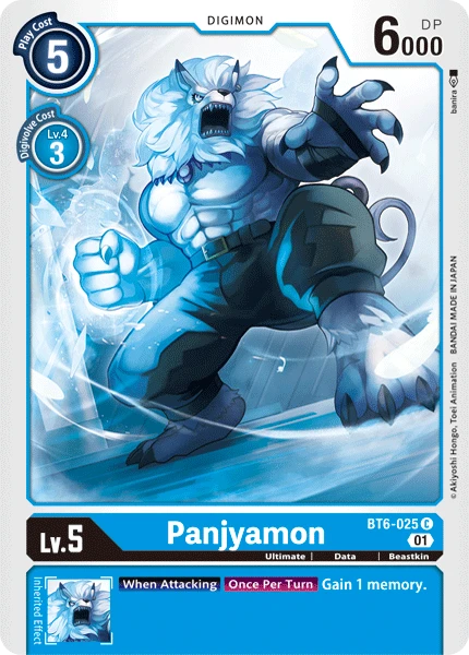 Digimon Kartenspiel Sammelkarte BT6-025 Panjyamon
