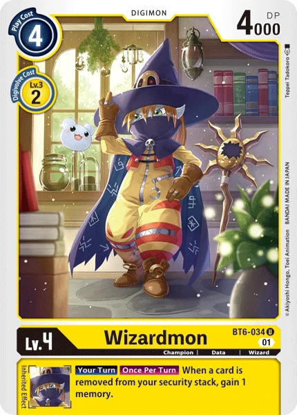 Digimon Kartenspiel Sammelkarte BT6-034 Wizardmon