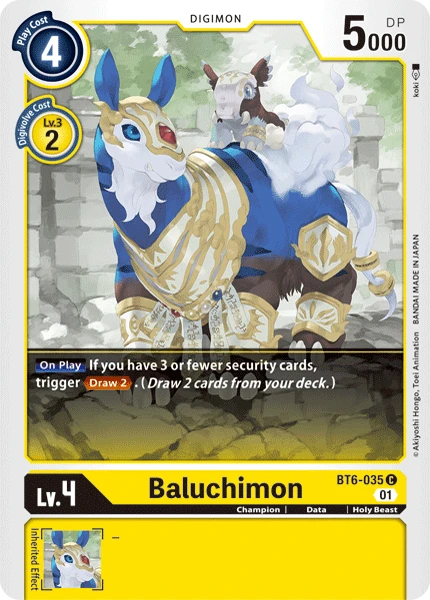 Digimon Kartenspiel Sammelkarte BT6-035 Baluchimon