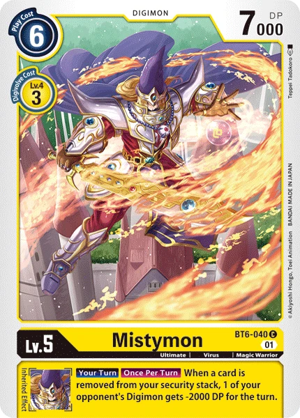 Digimon Kartenspiel Sammelkarte BT6-040 Mistymon